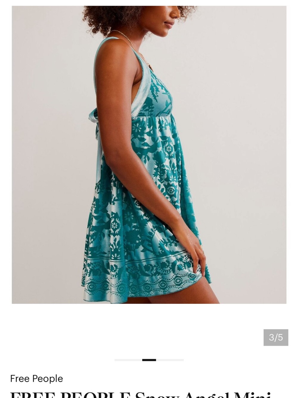 Free People Snow Angel Pine Frost Mini Dress - Picture 4 of 9